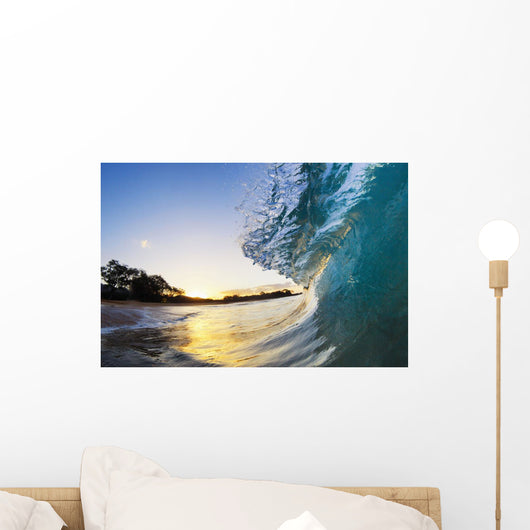 Beautiful Blue Ocean Wave Wall Decal 1
