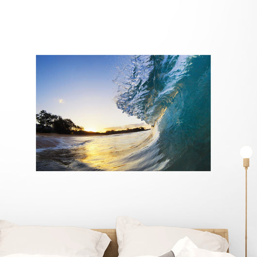 Beautiful Blue Ocean Wave Wall Decal 1