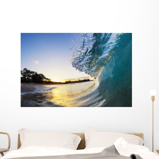 Beautiful Blue Ocean Wave Wall Decal 1