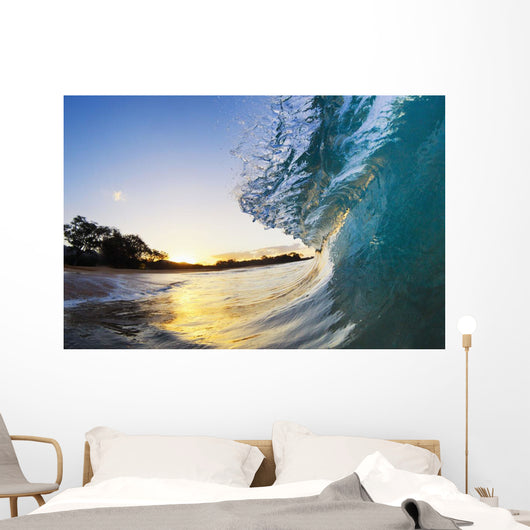 Beautiful Blue Ocean Wave Wall Decal 1