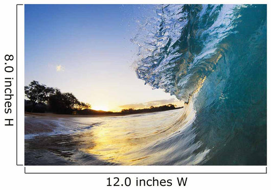 Beautiful Blue Ocean Wave Wall Decal 1