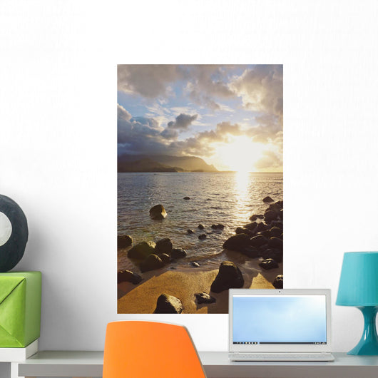 Hawaii Kauai Hanalei Bay Wall Decal 3