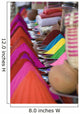 Rows Colorful Cone-shaped Puga Wall Decal