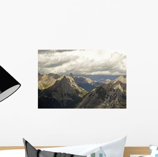 Cloud over Rugged Mountain Wall Decal