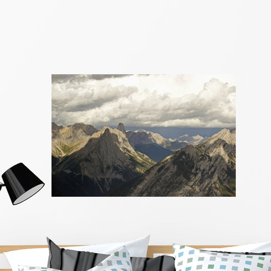 Cloud over Rugged Mountain Wall Decal