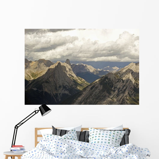 Cloud over Rugged Mountain Wall Decal