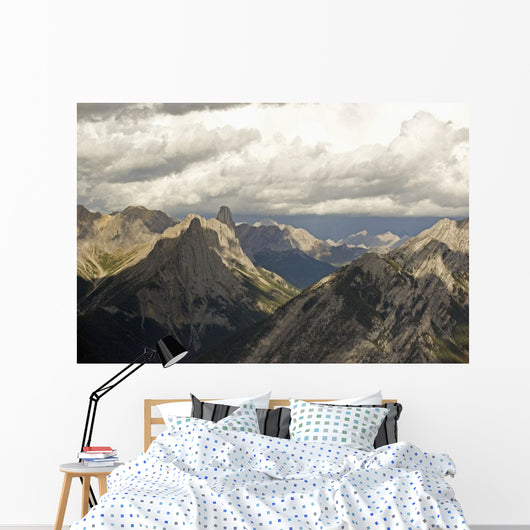 Cloud over Rugged Mountain Wall Decal