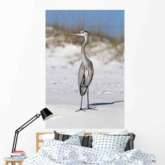 Blue Heron Sand Gulf Wall Decal
