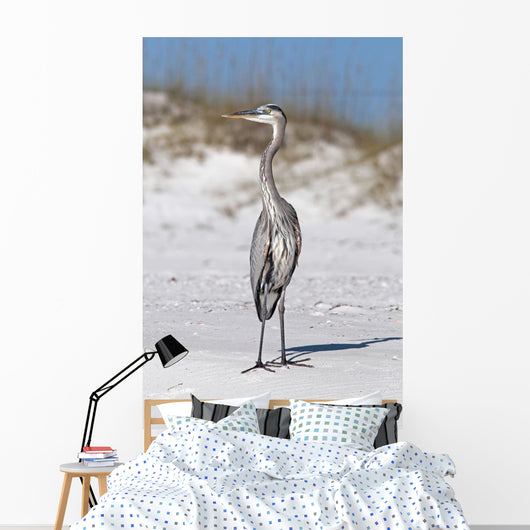 Blue Heron Sand Gulf Wall Decal