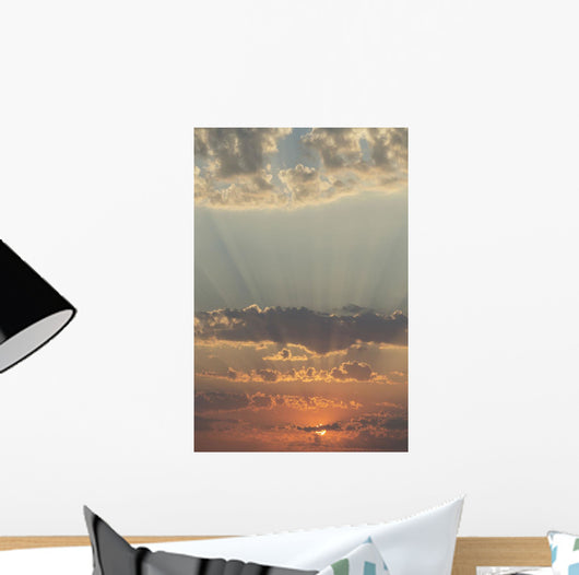 Sunlight Shining through Clouds Wall Decal