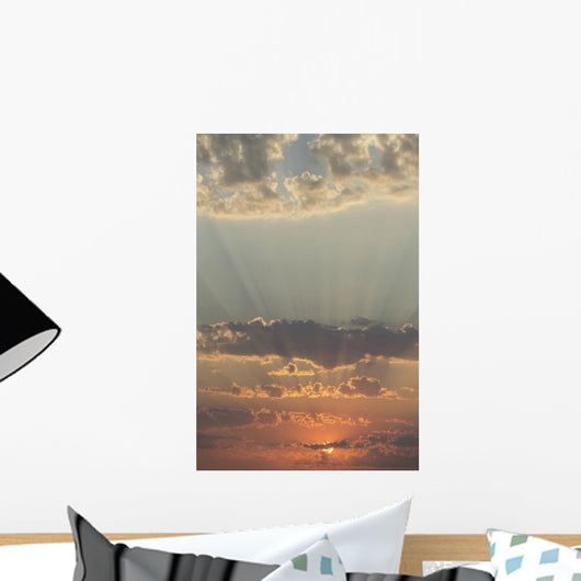 Sunlight Shining through Clouds Wall Decal