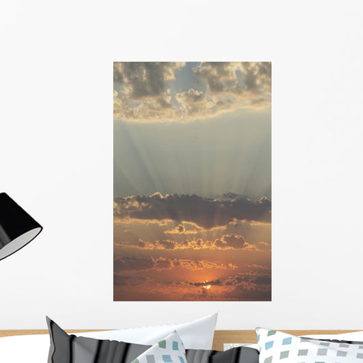 Sunlight Shining through Clouds Wall Decal