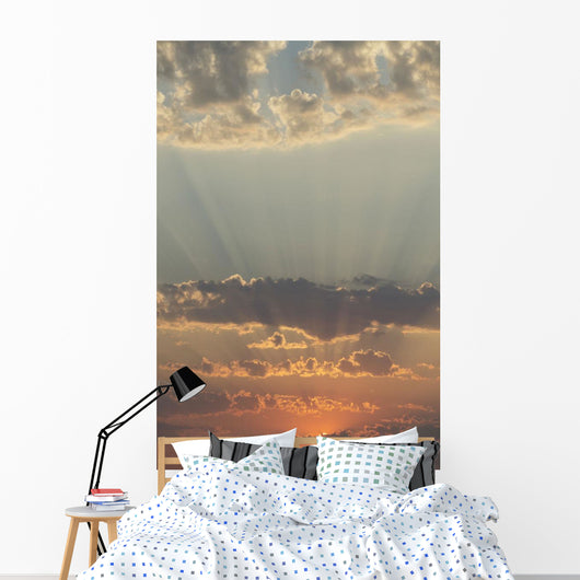 Sunlight Shining through Clouds Wall Decal