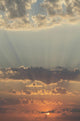 Sunlight Shining through Clouds Wall Decal