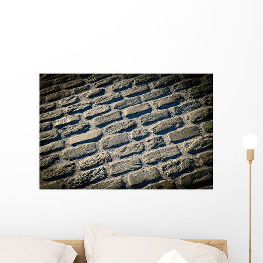 Pattern of stones on a street;Catalonia spain Wall Mural