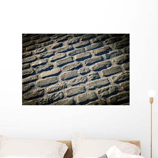 Pattern of stones on a street;Catalonia spain Wall Mural