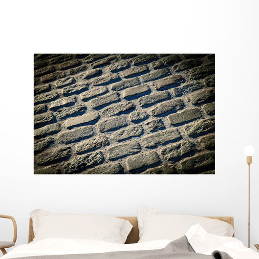 Pattern of stones on a street;Catalonia spain Wall Mural