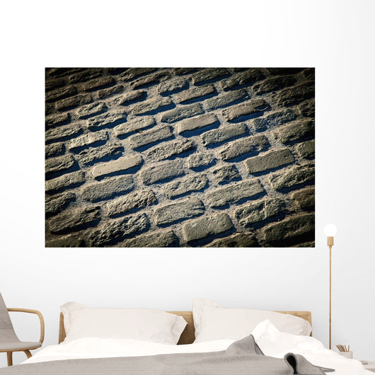 Pattern of stones on a street;Catalonia spain Wall Mural
