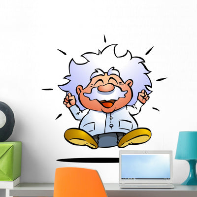 Eureka Albert Einstein Wall Decal shown on a wall