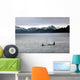 Orcas and mountain scene in Alaska Wall Mural