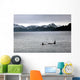 Orcas and mountain scene in Alaska Wall Mural