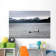 Orcas and mountain scene in Alaska Wall Mural