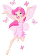 Cute Pink Spring Fairy Wall Decal