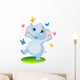 Baby Elephant Dancing With Butterflies Wall Decal