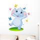 Baby Elephant Dancing With Butterflies Wall Decal