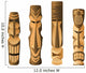Four Different Wooden Hawaii Tikis Wall Decal