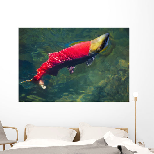Sockeye Salmon Makes It Wall Decal