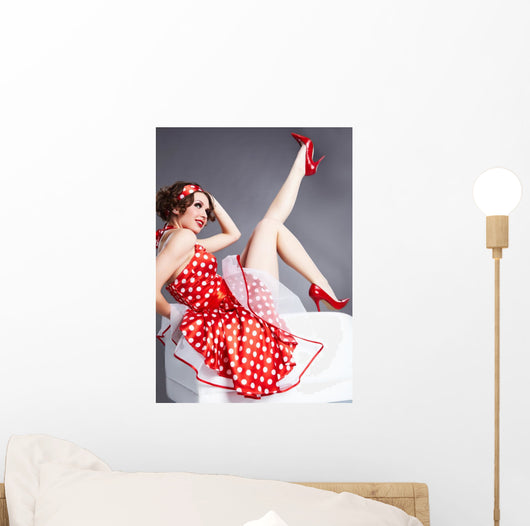 Pin-up girl. American style Wall Mural
