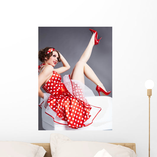 Pin-up girl. American style Wall Mural