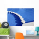 blue swimming pool round tiles way Wall Mural