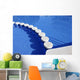 blue swimming pool round tiles way Wall Mural