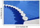 blue swimming pool round tiles way Wall Mural