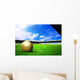Happiness football player after goal on the field of stadium wit Wall Mural