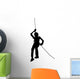 Outline of Person Abseiling Wall Decal