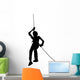 Outline of Person Abseiling Wall Decal
