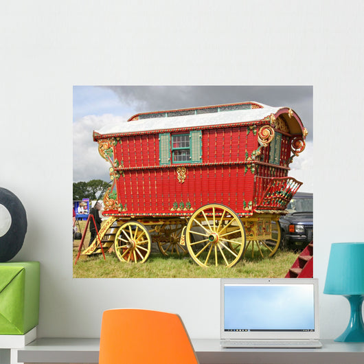 vintage caravan Wall Mural