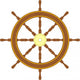 wooden helmsmen wheel Wall Decal