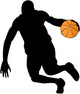 basketball player silhouette Wall Decal