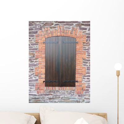 Red Brick Brown Pane shown on a wall