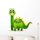 Cute Green Dinosaurs Cartoon Wall Decal