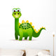 Cute Green Dinosaurs Cartoon Wall Decal