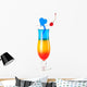 Layered tropical cocktail with blue heart decoration Wall Decal
