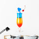 Layered tropical cocktail with blue heart decoration Wall Decal