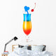 Layered tropical cocktail with blue heart decoration Wall Decal