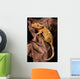 Crested gecko on petrified wood Wall Mural