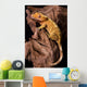Crested gecko on petrified wood Wall Mural